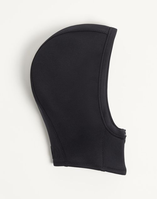 Valentino Garavani - Vlogo Signature Jersey Hood With Zip - Black - Man - Hats And Gloves